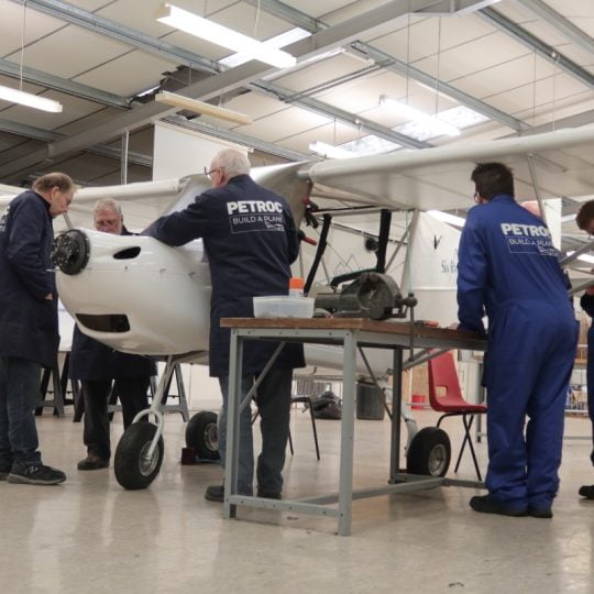 Petroc Build A Plane Campus Engineering Project in North Devon